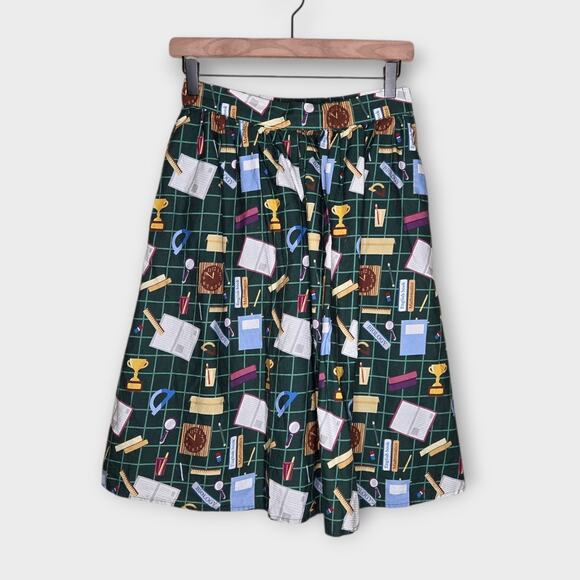 ModCloth Womens Head of the Class Skirt School Teacher Sm Whimsical Novelty - Picture 2 of 9